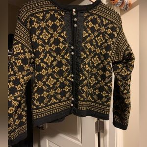 Dale of Norway Black and Gold Cardigan